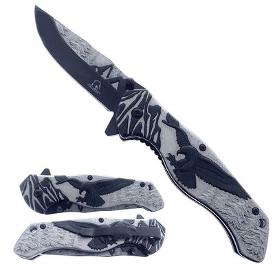 4.75" Titanium Black Eagle Mountain Range Assist-Open Pocket Knife